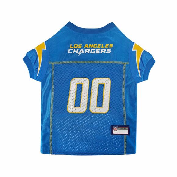 Pets First NFL Los Angeles Chargers Mesh Dog Jersey Size Large NWT Blue Football - Picture 2 of 3